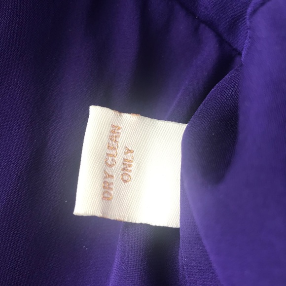Marchesa Royal Purple Cocktail Dress 10 Runs Small - Picture 4 of 8